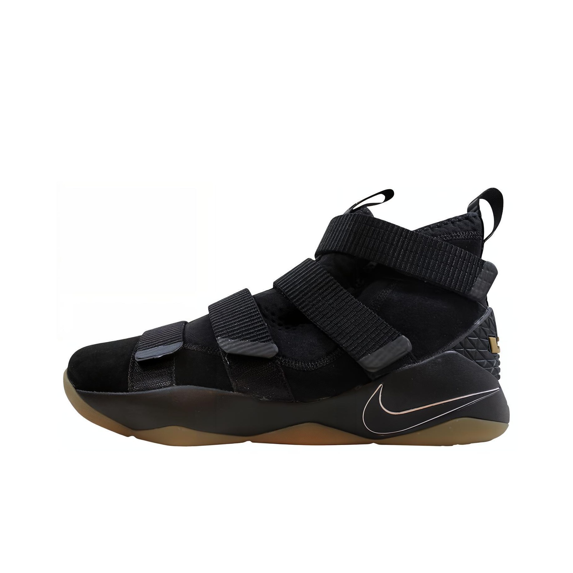 Nike lebron soldier 11 black gum best sale