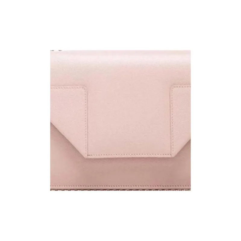 SAINT LAURENT Calfskin Crossbody Bag Shoulder Bag Women's Pink-4