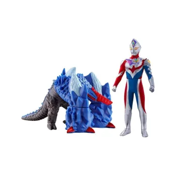 BANDAI Ultra Decisive Battle Collection Hero Toy, Ultraman Decker Shining Type Vs Sfiera Zavolos Action Figures