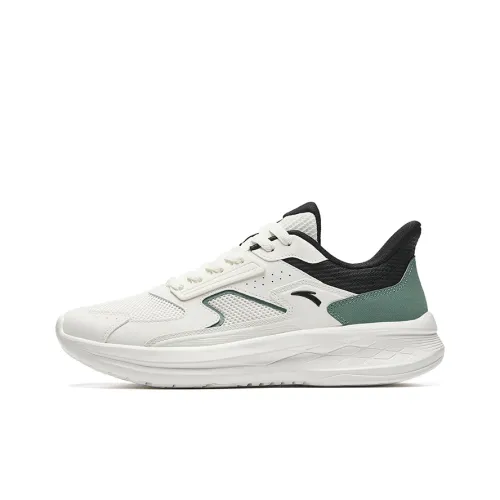 ANTA Running Shoes Men Low-Top Diatomaceous Green/Basic Black