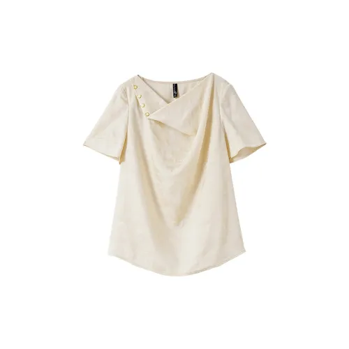 OUNIXUE Shirts Women's Dark Beige