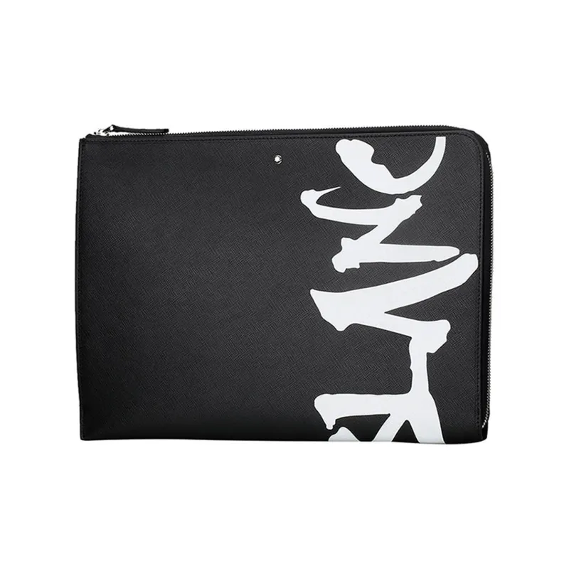MONTBLANC Leather Clutch Men's Black-1