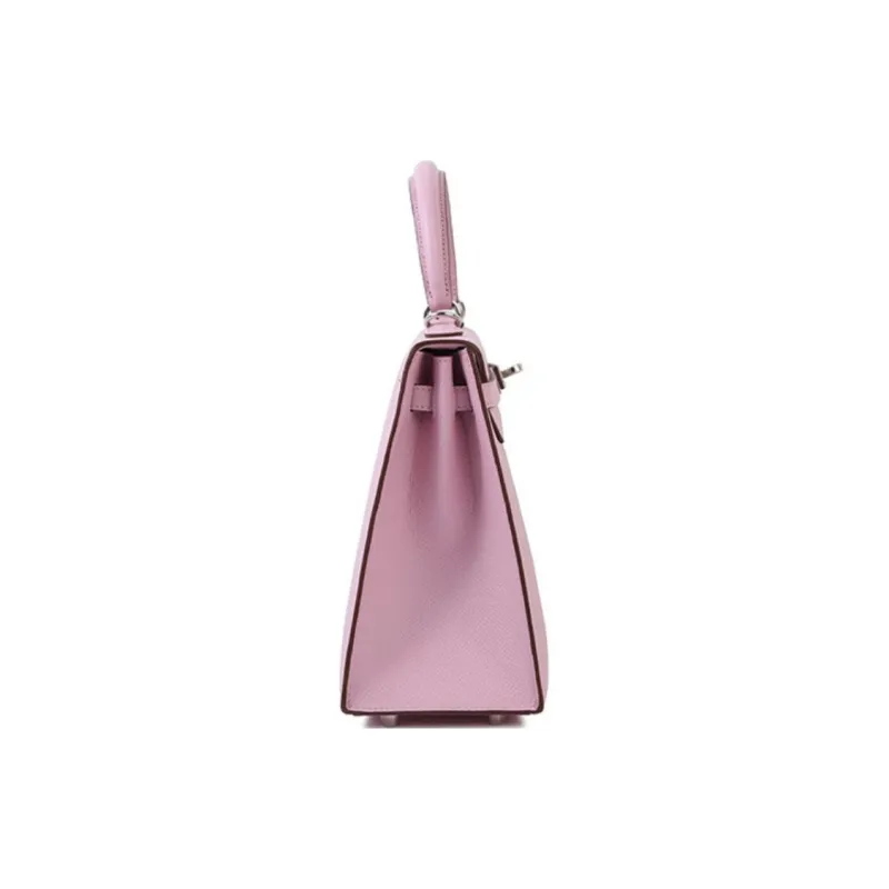 HERMES Kelly Epsom Leather Kelly Bag One Shoulder Handbags Regular Women's X9 Mauve Sylvestre Mallow Purple-3