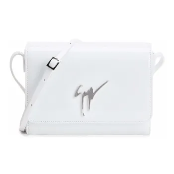 Giuseppe Zanotti/GZ Patent Leather Crossbody Bag Shoulder Bag Women's White