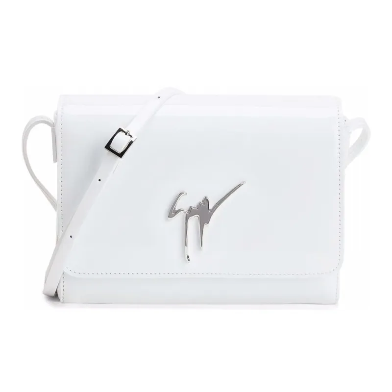 Giuseppe Zanotti/GZ Patent Leather Crossbody Bag Shoulder Bag Women's White-0