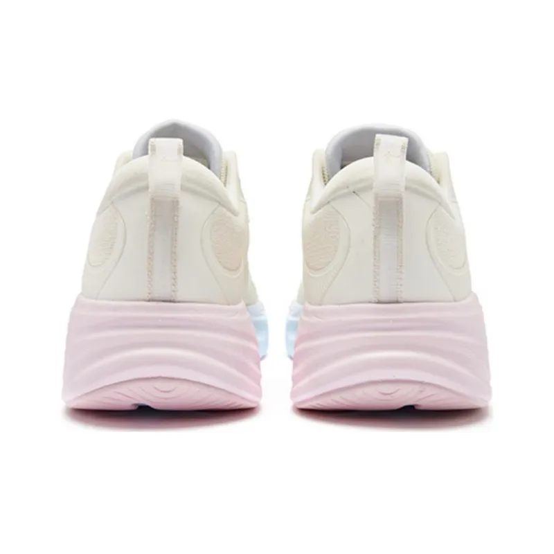 QIAODAN Durable Breathable Low-Top Casual Shoes Women's Ivory Morning Light Pink-2