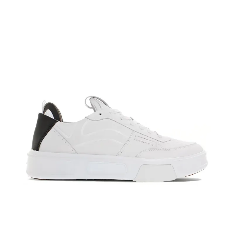 FESSURA Low-Top Skateboard Shoes Unisex White Black-1