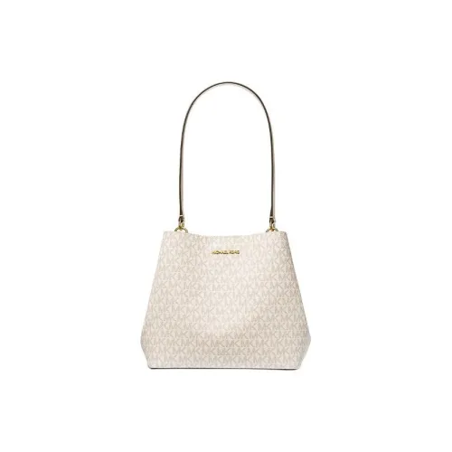 MICHAEL KORS Artificial Leather Bucket Bag, Handbag, Shoulder Bag Women's Vanilla White & Milk White