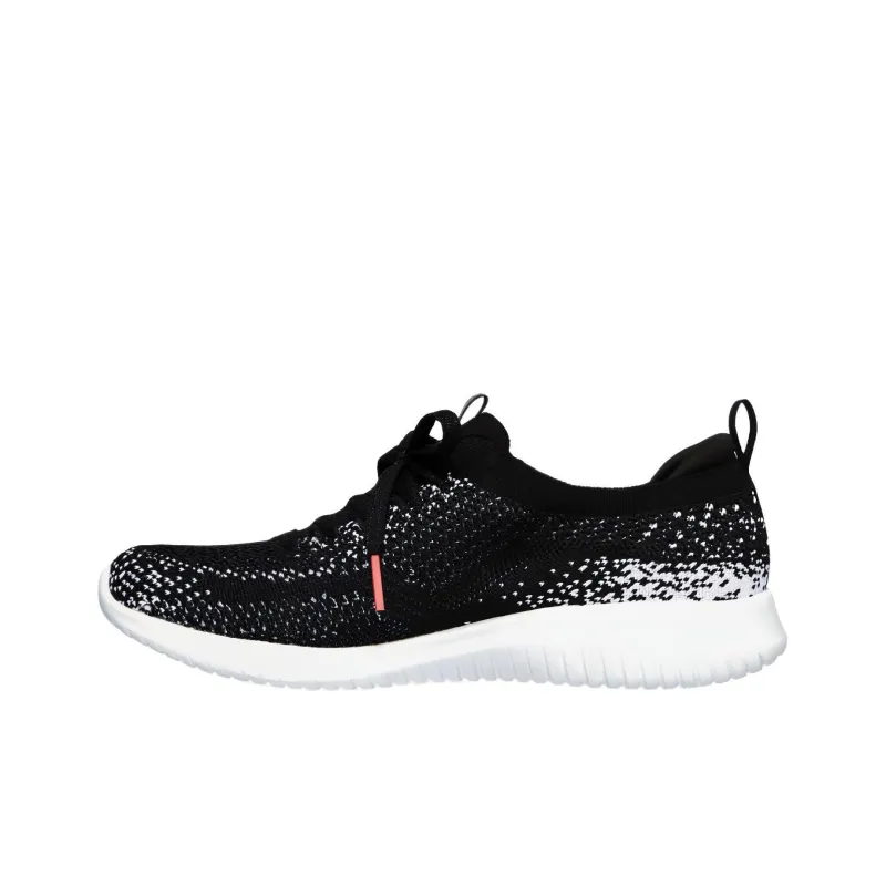 Skechers Ultra Flex 1.0 Cushioning, Wear Resistant Low Top Casual Shoes Women's Black White-0