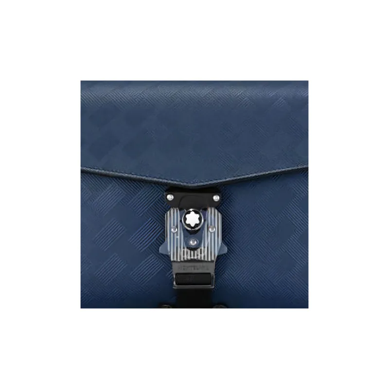 MONTBLANC Leather Handheld Shoulder Bag Crossbody Bag Men's Ink Blue-6