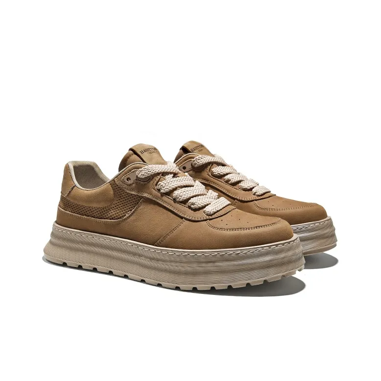Hautton Jeans Skateboard Shoes Men's Brown-2