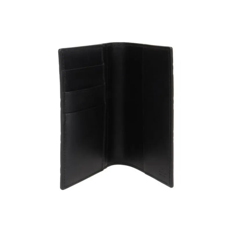 GUCCI Calfskin Passport Holder Men's Black-5