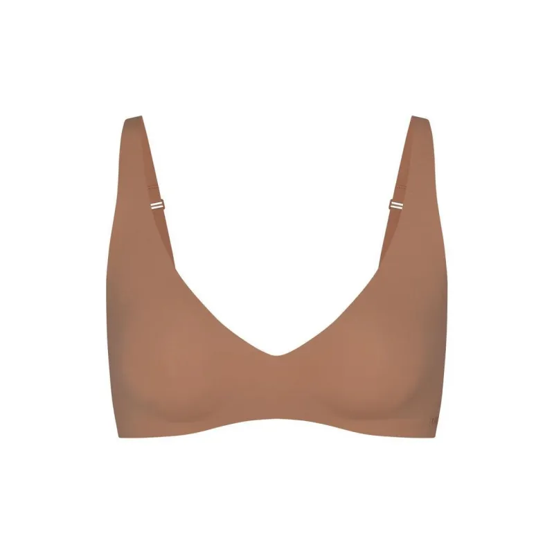 SKIMS NAKED PLUNGE BRALETTE Bra Women's 1 Pack SIENNA/Earth Yellow-0