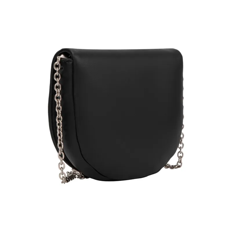 CALVIN KLEIN Synthetic Material Saddle Bag, Crossbody Bag Women's Space Black-2