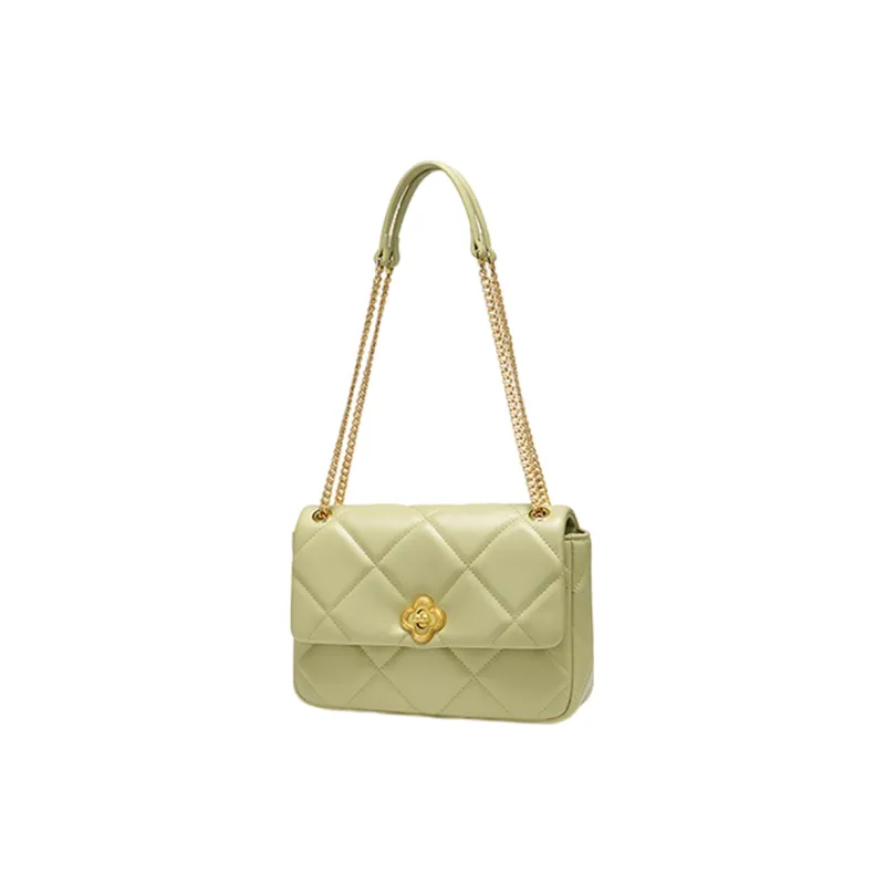 NUCELLE PU Small Square Bag One Shoulder Shoulder Bag For Women's Medium Size Women's White/Black/Pink-34