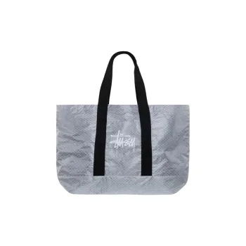 Stussy Nylon One Shoulder Handbags Extra Large Women's Silver
