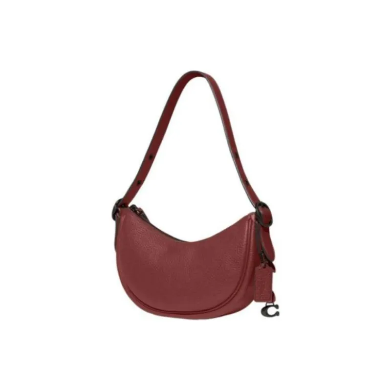 COACH Luna Cow Leather Shoulder Bag, Handbag, Shoulder Bag Women's Scarlet-2
