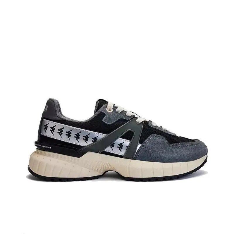 Kappa Anti Slip Wear Resistant Low Top Casual Shoes Unisex Black Gray-1
