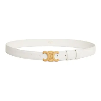 CELINE Medium Triomphe Belt In Taurillon Leather