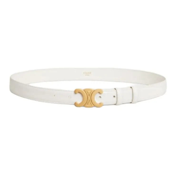 CELINE Medium Triomphe Belt In Taurillon Leather-0