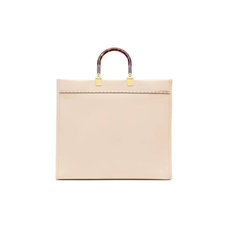 FENDI Sunshine Leather Sunlight Bag Tote Bag Shopping Bag Handbag Large Size Women's Pink-2