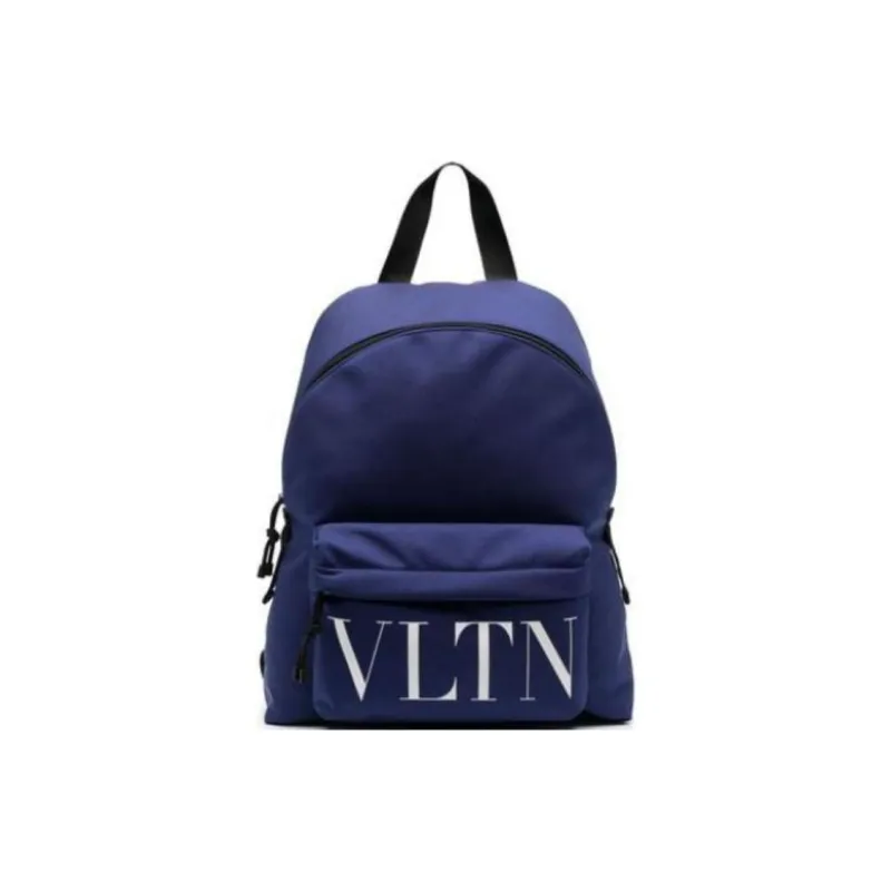 Valentino Vltn Logo Printed Zip Up Backpack-1