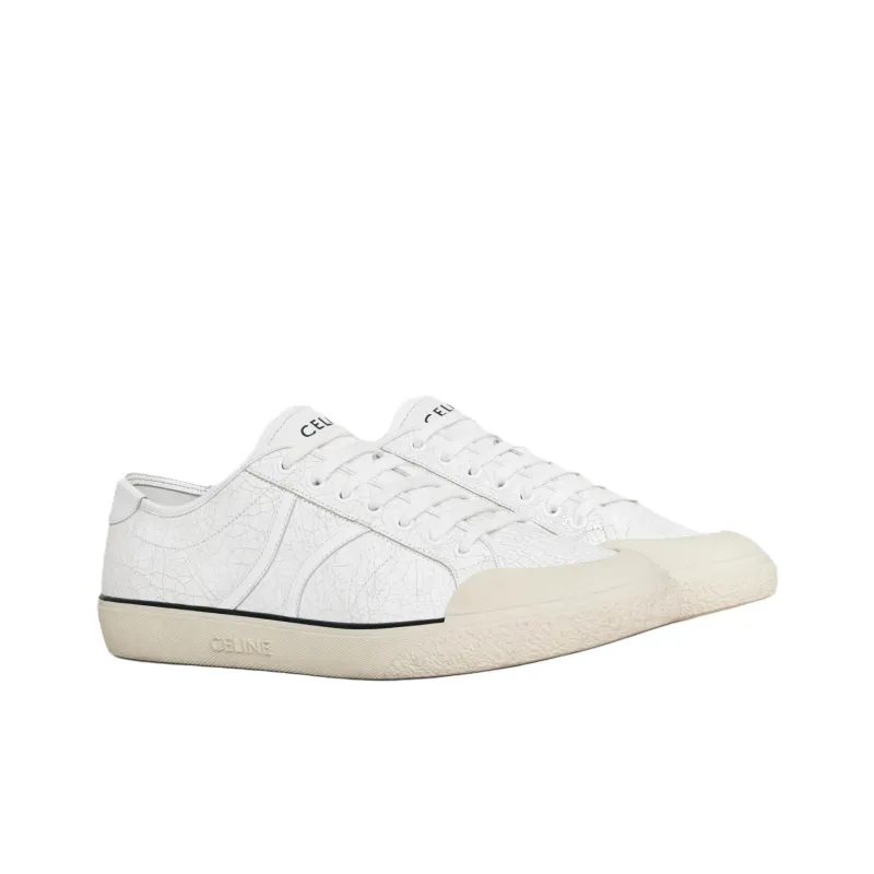 CELINE Low Top Skateboard Shoes Men's White-2