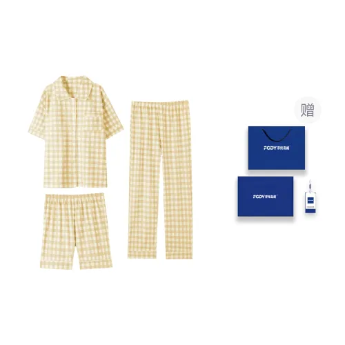 Floating Light Islands Pajama Set Women's Box Light Yellow