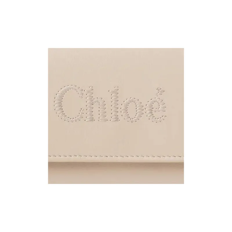 Chloe Bright Calfskin Wallet Small Size Women's Light Pink-3