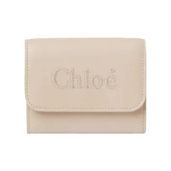 Chloe Bright Calfskin Wallet Small Size Women's Light Pink