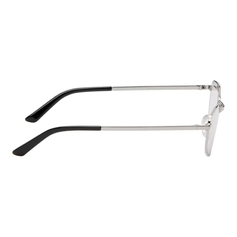 Balenciaga Metal Acetate Irregular Shape Sunglasses Unisex Silver-1