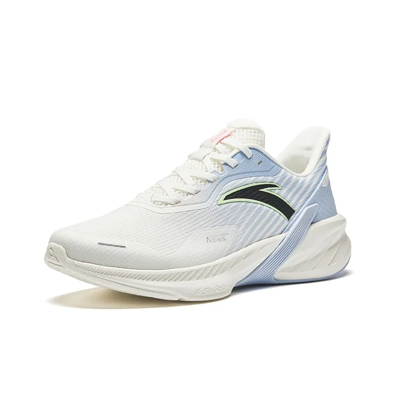 Anta Running Collection Slip Resistant Cushioning Low Top Running Shoes Men's White Blue-1