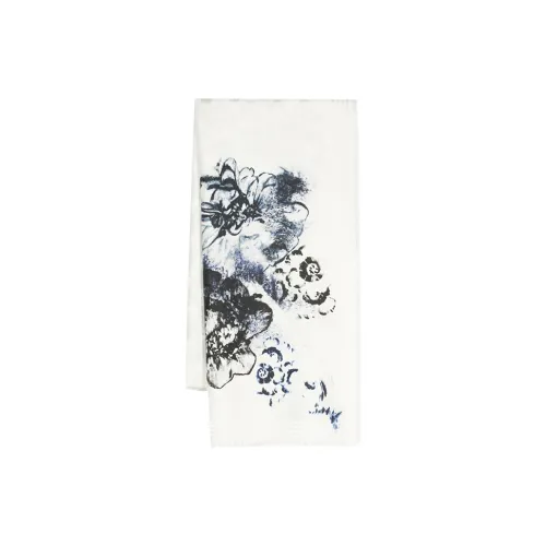 Alexander McQueen Floral-print Frayed Scarf