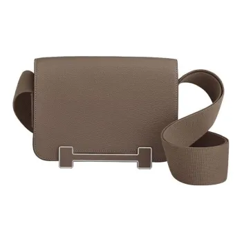 HERMES Geta Goatskin Wooden Sandal Bag, Crossbody Bag, Shoulder Bag Women's