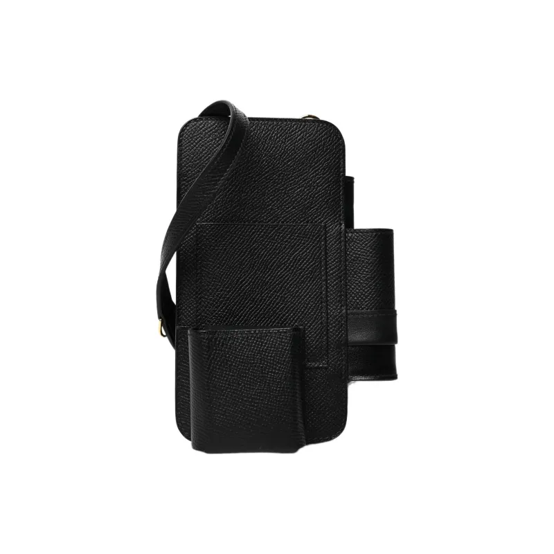 HERMES Hermèsway Epsom Swift With Box Calfskin Cell Phone Pouch Women's Black-2