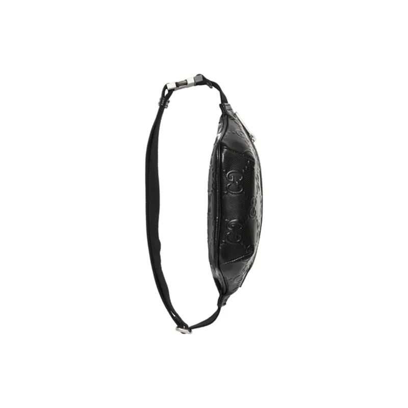 GUCCI Leather Shoulder Bag Crossbody Bag Sling Bag Fanny Pack Regular Unisex Black-4