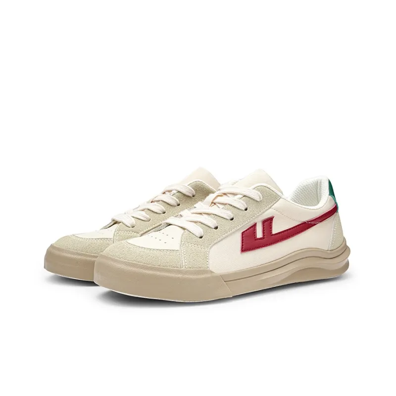 Warrior Sky Power Gentle Breeze And Small Waves Soft Sole Casual Shoes Unisex Beige/Red-2