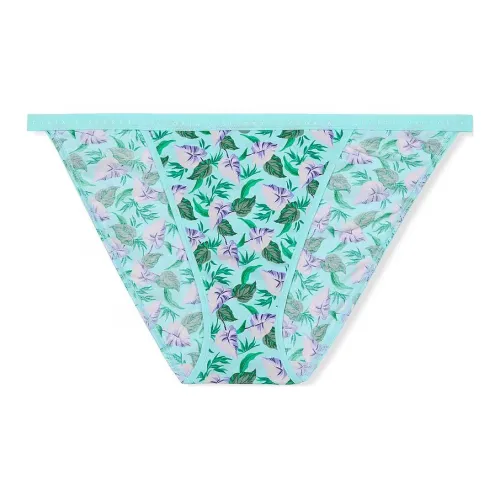Victoria's Secret PINK Stretch Cotton String Bikini Panty/B J L Underpants Women's 1 Pack Blue