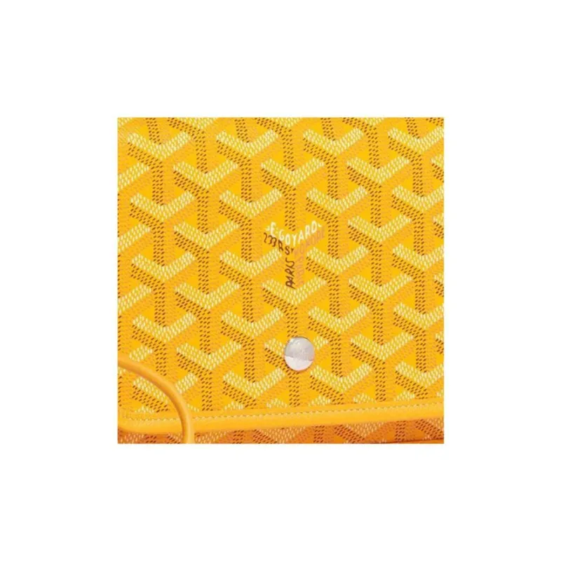 GOYARD Plumet Canvas With Leather Envelope Bag Crossbody Bag Shoulder Bag Unisex Yellow/Black Small Heart-5