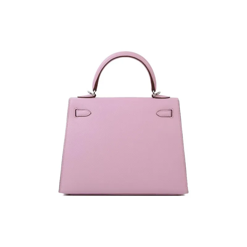 HERMES Kelly Epsom Leather Kelly Bag One Shoulder Handbags Regular Women's X9 Mauve Sylvestre Mallow Purple-4