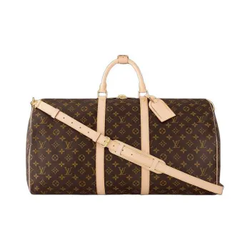 LOUIS VUITTON Keepall Canvas With Leather Monkey Bag Travel Bag Shoulder Bag Crossbody Bag Handbag Men's Brown