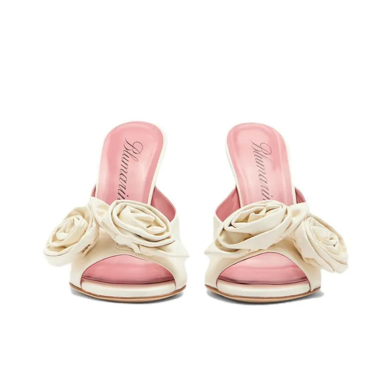 Blumarine Slide Slippers Women's White-3