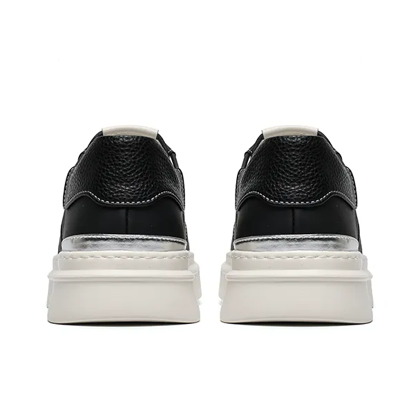 Angelmi Lightweight And Breathable Low Top Skateboard Shoes Men's Black-3