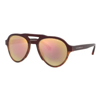 EMPORIO ARMANI Aviator Sunglasses Men's Brown