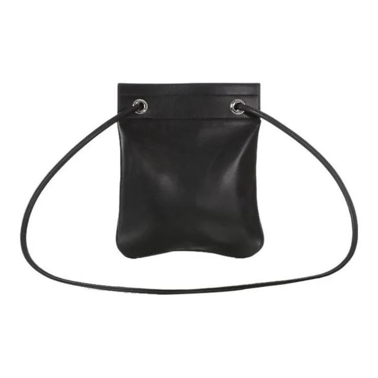 HERMES Aline Milo Lambskin And Swift Calfskin Crossbody Bag Mini Women's AF Black-1