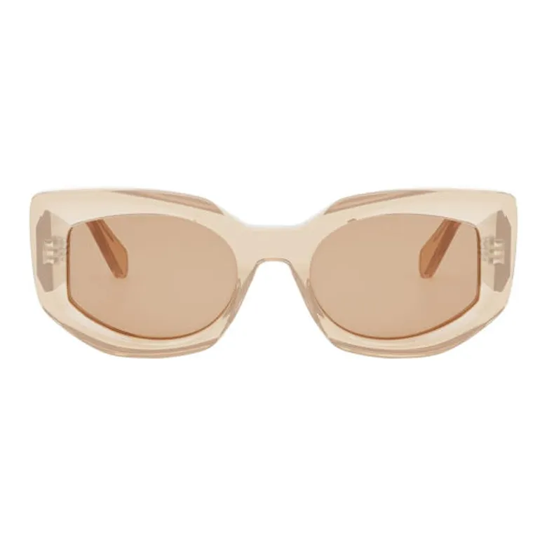 CELINE Irregular Shape Sunglasses Men's Beige-1
