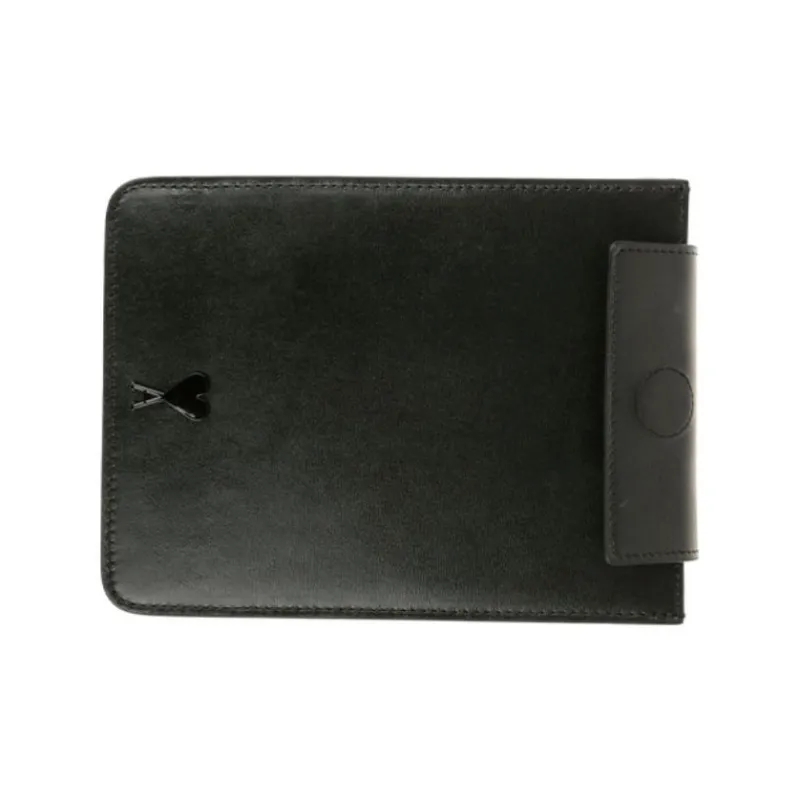AMIPARIS Cow Leather With Cotton Shoulder Bag Crossbody Bag Wallet Card Holder Men's Black-0