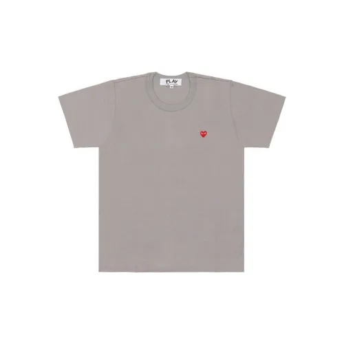 CDG Play T-Shirts Unisex Gray