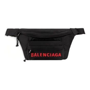 Balenciaga WHEEL Fabric Fanny Pack Men's Black