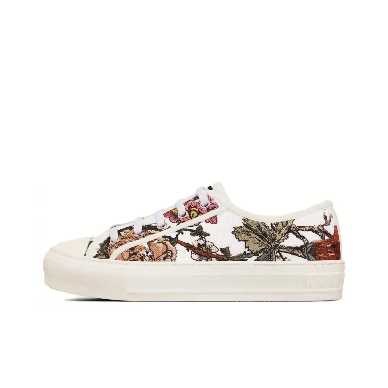 DIOR Walk'n'Dior Platform Shoes Low Top Stylish Skateboarding Shoes Women's White-0